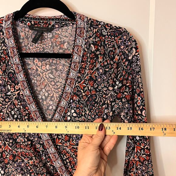 BCBGMAXAZRIA Adele Floral Wrap Dress Size XS - Picture 6 of 8